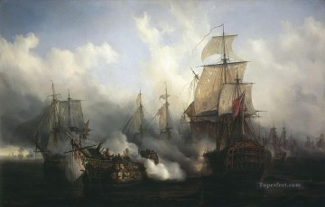 trafalgar auguste mayer buques de guerra Pinturas al óleo